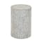 20" Multicolor Shell & Wood Contemporary Accent Table